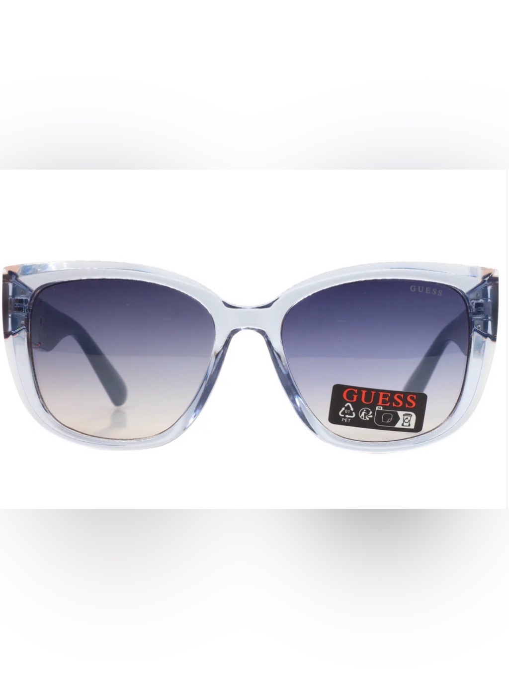 Guess Go00051 84w Crystal Blue Gradient Acetate Luxury Italy Sunglasses